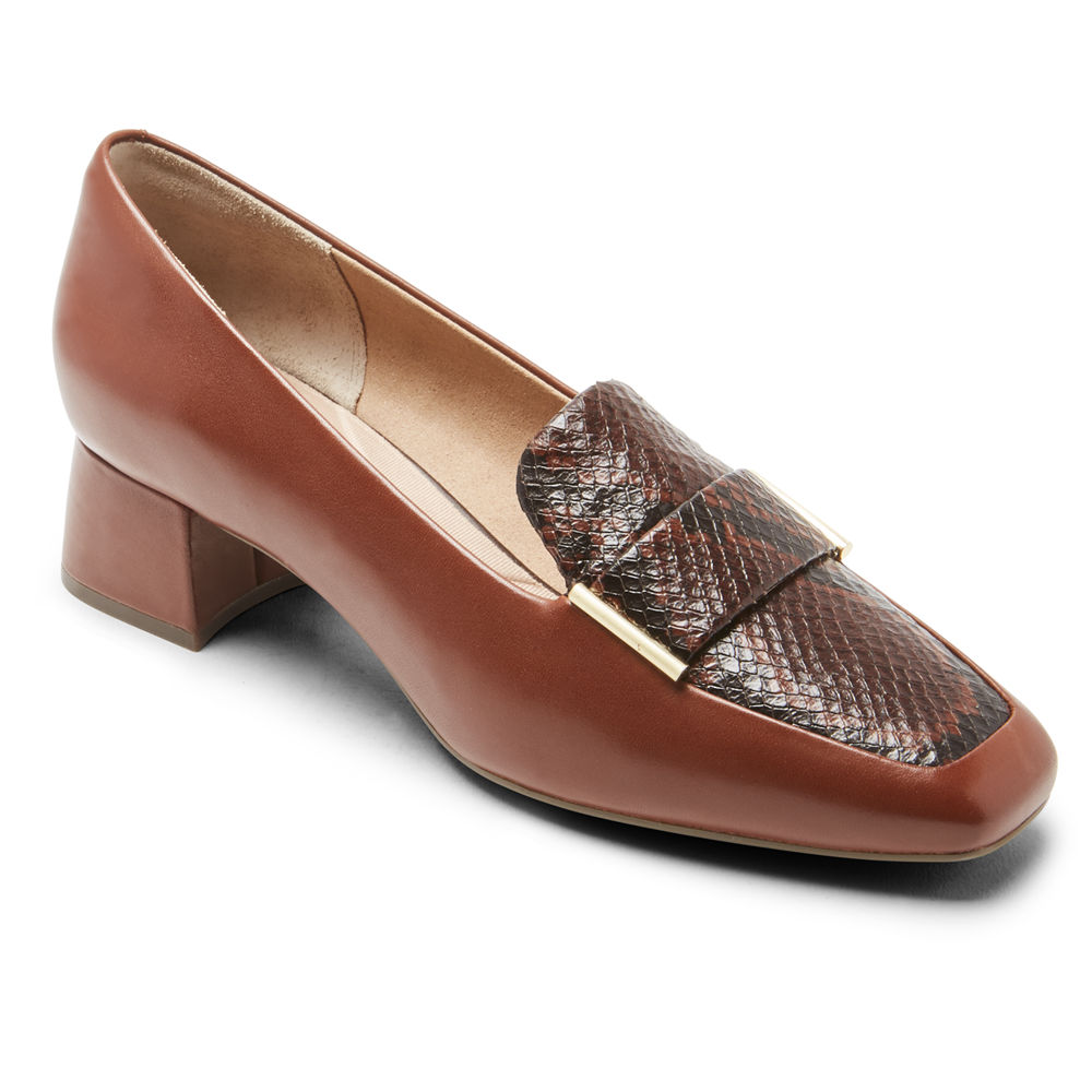 Rockport Singapore Womens Loafers - Total Motion Esma Brown - QE7690213